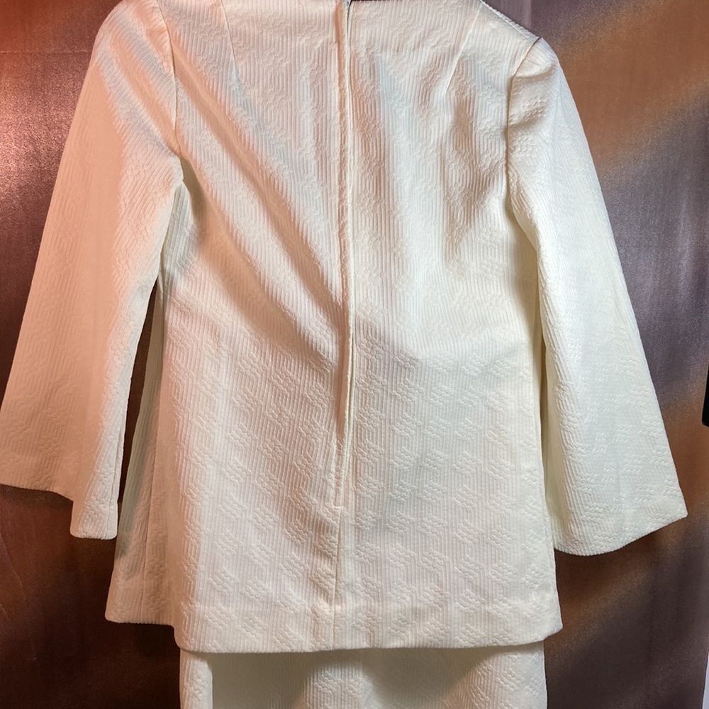 Vintage 70’s cream double knit top & long skirt 38” chest 26” waist 116 - Picture 3 of 5
